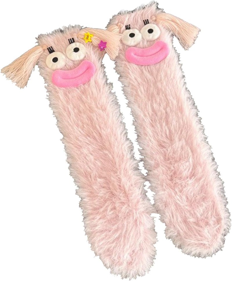 TFTSR Crazy Funny Fuzzy Silly Socks for Kids Women,Girls Fluffy Slipper Novelty Fun Socks,Boy Men Cute Cozy Soft Animal Socks - Image 1